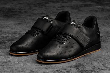 Black Nobull Leather Men's Lifters Shoes | CA Y1006X